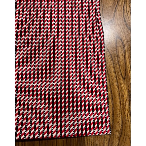 Patriotic/Nautical Fabric - 42" X 1 Yard - Black/Red/Cream Stripes & Dots - Picture 2 of 6